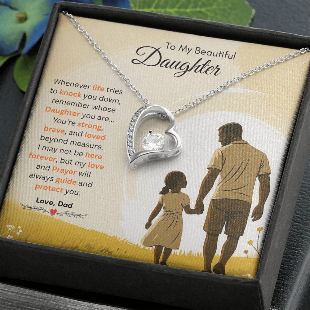 To My Beautiful Daughter Necklace from Dad – Bold & Empowering