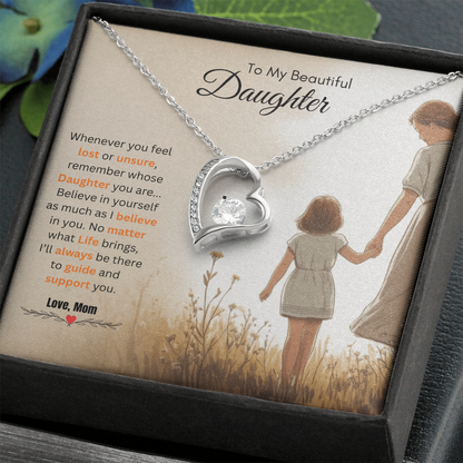 To My Beautiful Daughter Necklace from Mom – Uplifting & Motivational