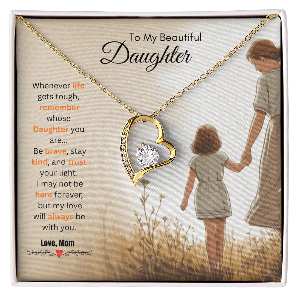 To My Daughter Necklace from Mom - Gift for Daughter