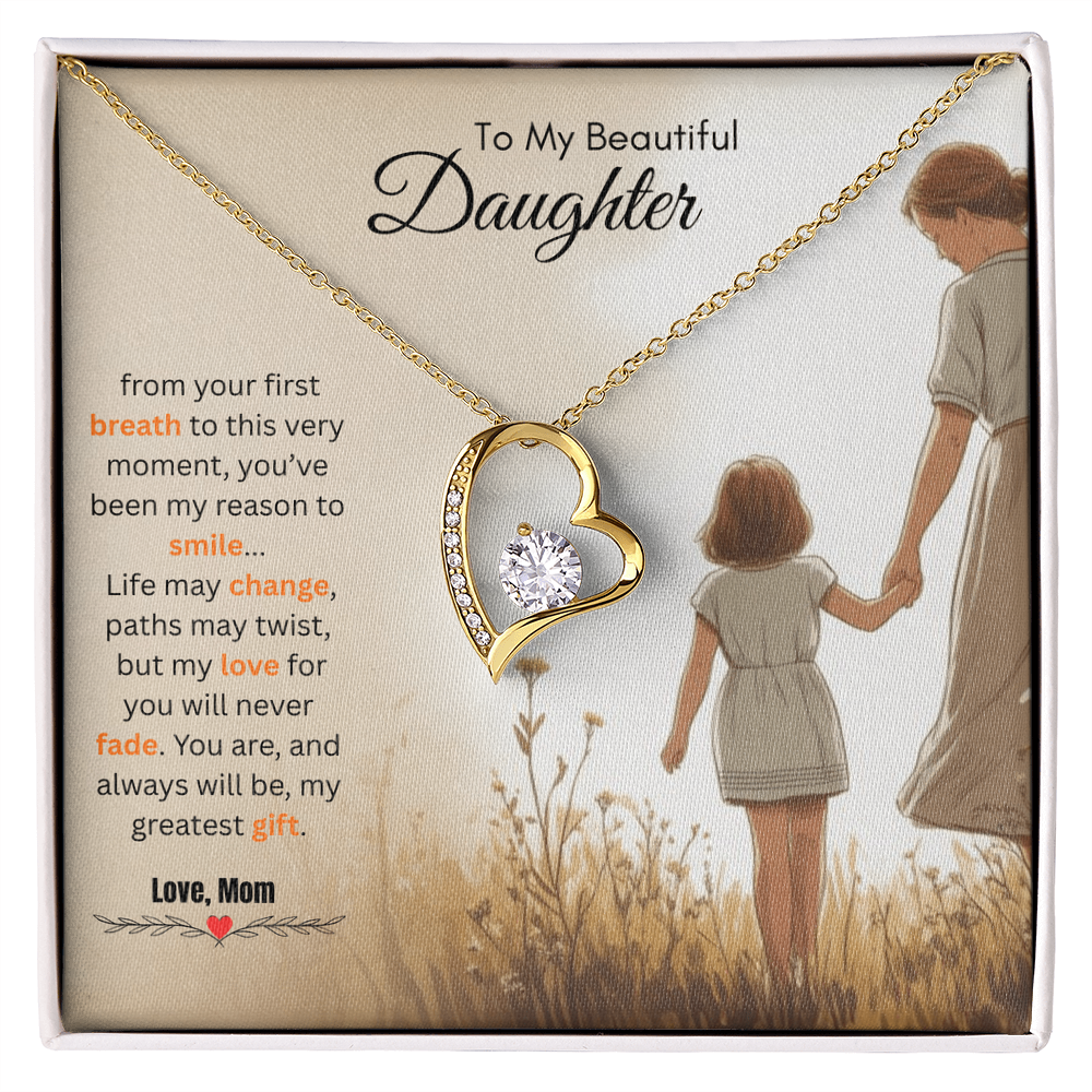 To My Beautiful Daughter Necklace from Mom – Faith-Based & Hopeful