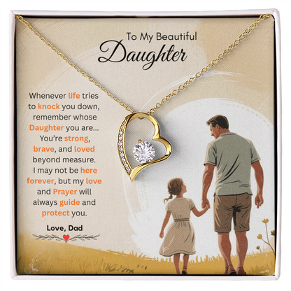 To My Beautiful Daughter Necklace from Dad – Heartfelt & Emotional