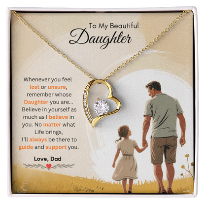 To My Beautiful Daughter Necklace from Dad – Faith-Based & Hopeful