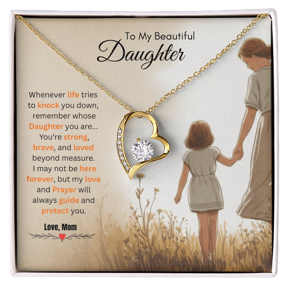 To My Beautiful Daughter Necklace from Mom – Loving & Sentimental