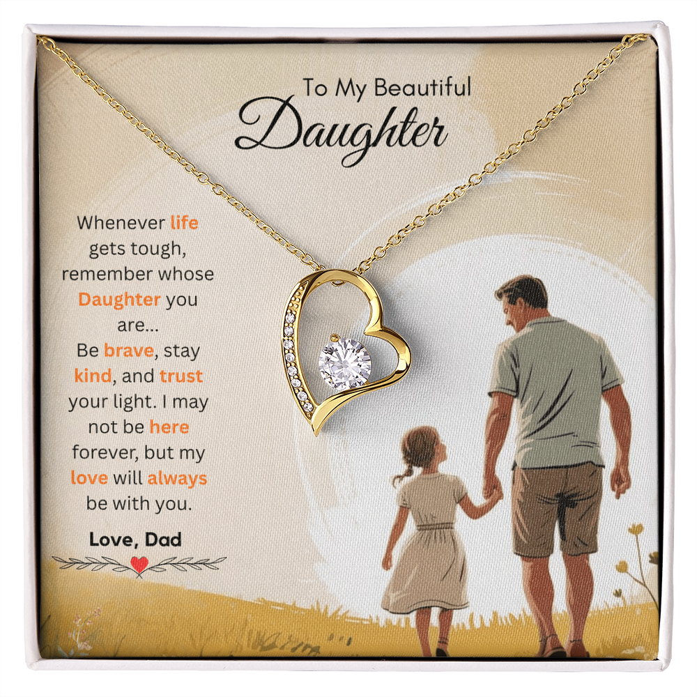 To My Beautiful Daughter Necklace from Dad – Uplifting & Motivational