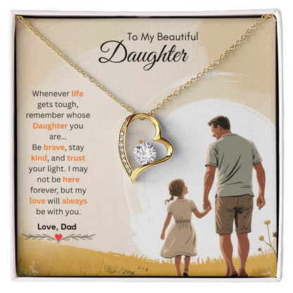 To My Beautiful Daughter Necklace from Dad – Uplifting & Motivational