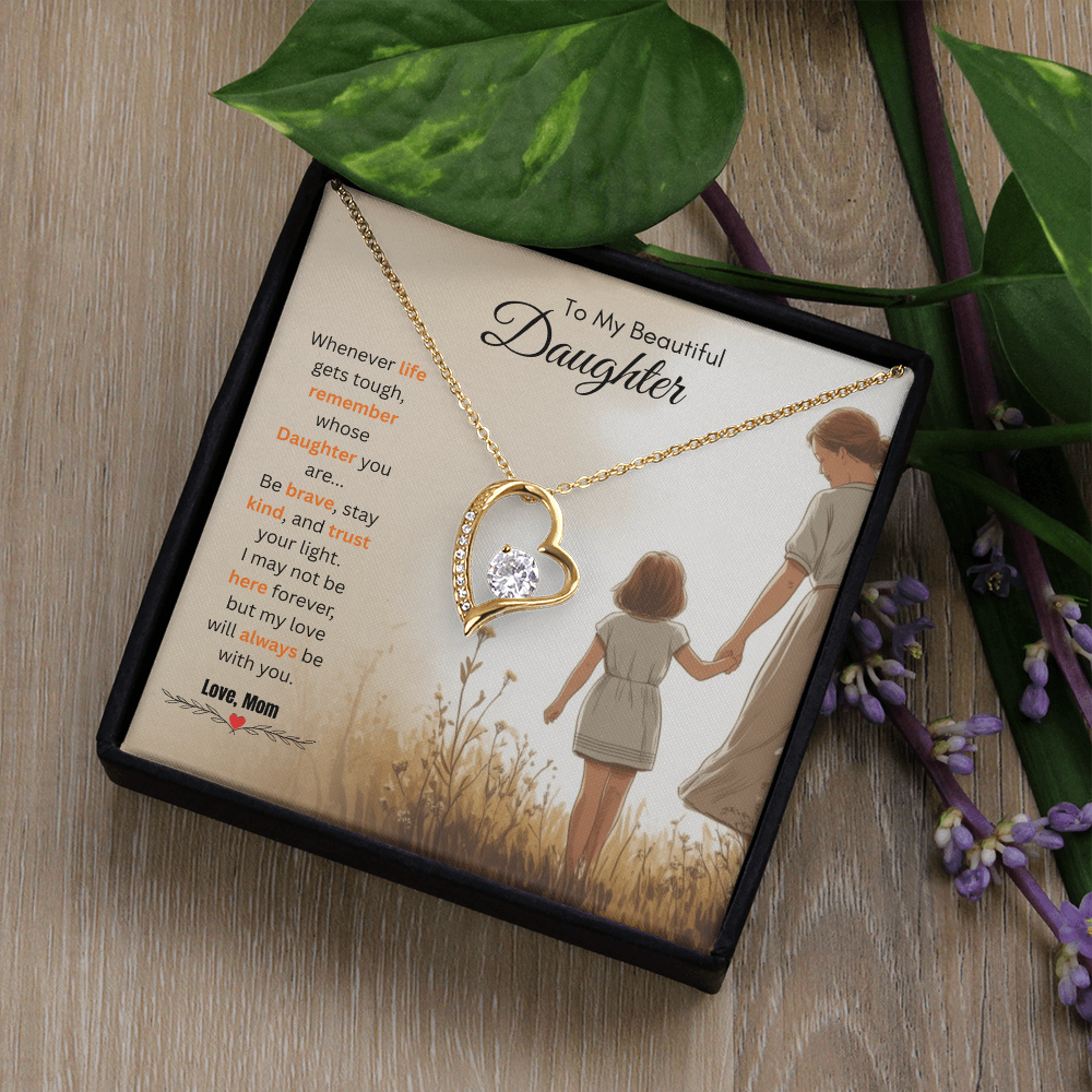 To My Daughter Necklace from Mom - Gift for Daughter