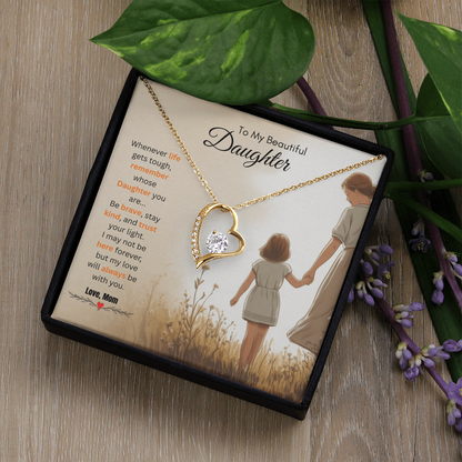 To My Daughter Necklace from Mom - Gift for Daughter