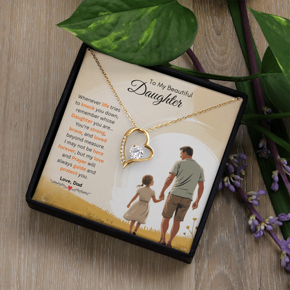 To My Beautiful Daughter Necklace from Dad – Heartfelt & Emotional