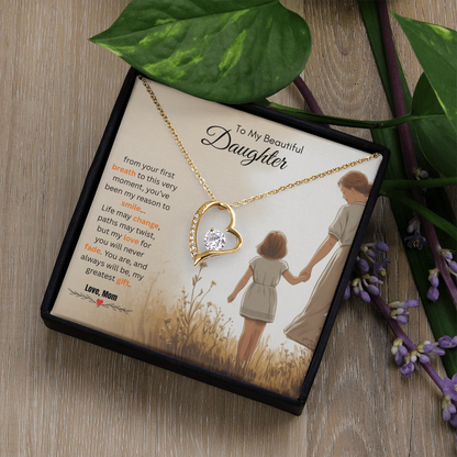 To My Beautiful Daughter Necklace from Mom – Faith-Based & Hopeful