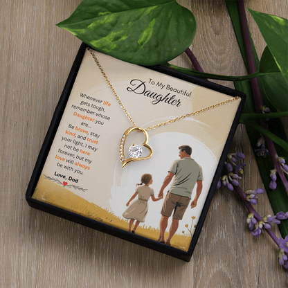 To My Beautiful Daughter Necklace from Dad – Uplifting & Motivational