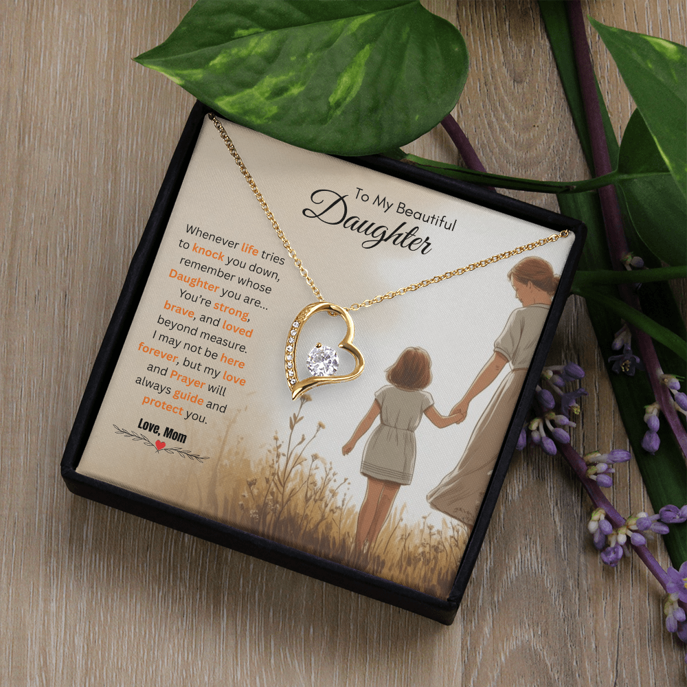 To My Beautiful Daughter Necklace from Mom – Loving & Sentimental