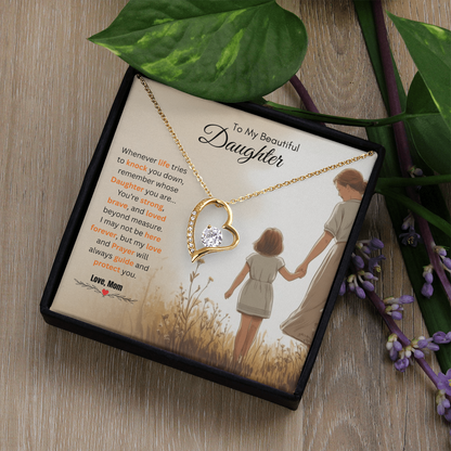 To My Beautiful Daughter Necklace from Mom – Loving & Sentimental