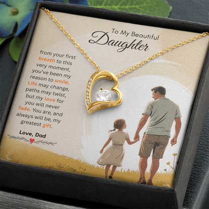 To My Beautiful Daughter Necklace from Dad – Loving & Sentimental