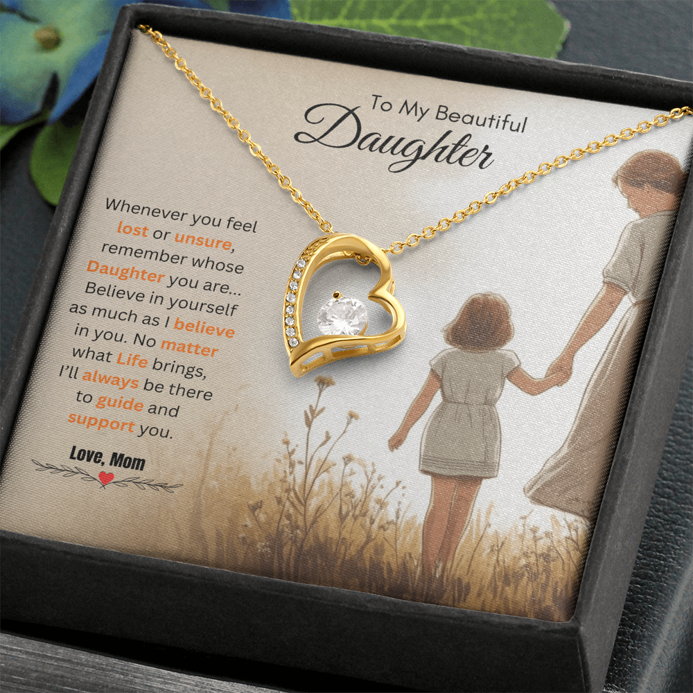 To My Beautiful Daughter Necklace from Mom – Uplifting & Motivational