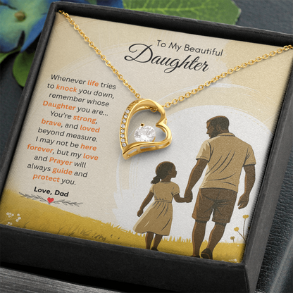 To My Beautiful Daughter Necklace from Dad – Bold & Empowering