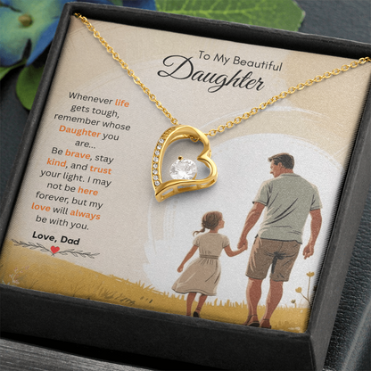 To My Beautiful Daughter Necklace from Dad – Uplifting & Motivational