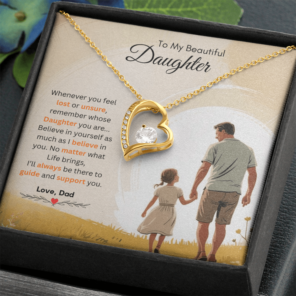 To My Beautiful Daughter Necklace from Dad – Faith-Based & Hopeful
