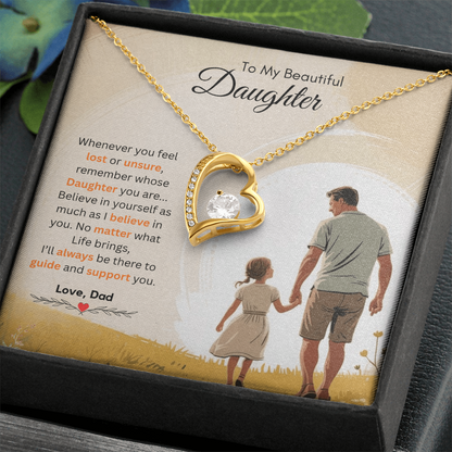 To My Beautiful Daughter Necklace from Dad – Faith-Based & Hopeful