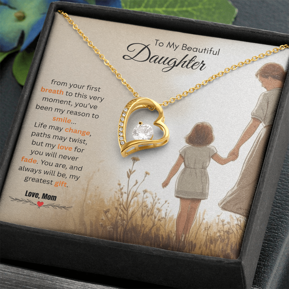 To My Beautiful Daughter Necklace from Mom – Faith-Based & Hopeful
