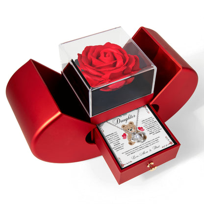 To Our Daughter Necklace from Mom & Dad - Aesthetic Brown with Luxury Box