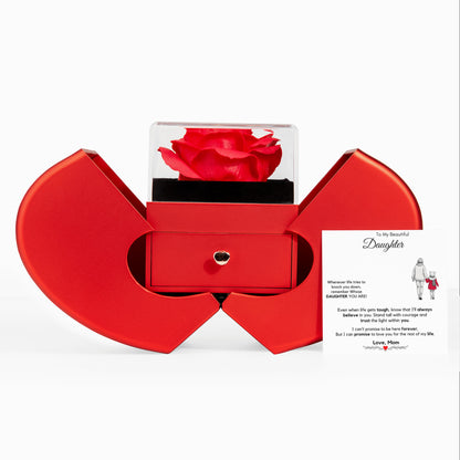 To My Beautiful Daughter Necklace from Mom & Dad with Rose Gift Box