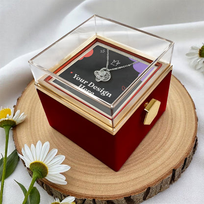 To My Beautiful Daughter Necklace from Mom with Rotating Gift Box