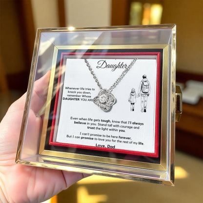 To My Beautiful Daughter Necklace from Dad with Rotating Gift Box